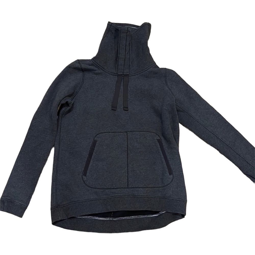 Lululemon funnel neck hoodie 8 grey/charcoal